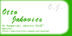 otto jakovics business card
